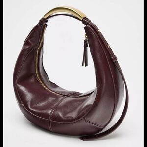 Zara Oval Bag With Metal Strap/Handle